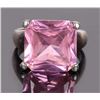 STERLING SILVER PINK TOURMALINE LADIES RING