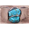 Image 1 : HANA WROUGHT SIGNED NAVAJO TURQUOISE 0.925 RING