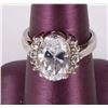 Image 3 : ASSORTED STERLING SILVER CZ LADIES RINGS - (5)