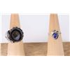 Image 2 : ASSORTED STERLING SILVER GEM LADIES RINGS - (5)