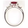 Image 2 : 10K WHITE GOLD RUBY TOPAZ LADIES RING