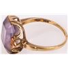 Image 3 : 10K YELLOW GOLD LADIES AMETHYST RING