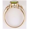 Image 3 : 10K YELLOW GOLD PERIDOT DIAMOND LADIES RING