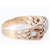 Image 2 : 10K YELLOW GOLD ABSTRACT DIAMOND MEN'S RING