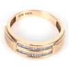 Image 2 : 10K YELLOW GOLD DIAMOND UNISEX RING