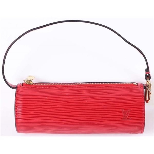 LOUIS VUITTON RED EPI MINI PEPILLION POCHETTE BAG