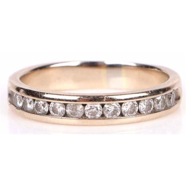 14K WHITE GOLD DIAMOND LADIES RING