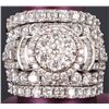 Image 1 : 14K WHITE GOLD NATURAL DIAMOND ENGAGEMENT SET