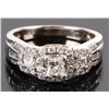Image 1 : 1.0CTW DIAMOND 14K WHITE GOLD LADIES BRIDAL RING