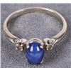 Image 2 : .50CT STAR SAPPHIRE 14K WHITE GOLD LADIES RING