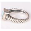 Image 2 : 14K WHITE GOLD & 0.925 SILVER BLUE TOPAZ RING