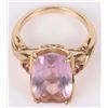 Image 2 : 14K YELLOW GOLD ROSE QUARTZ PINK TOURMALINE RING