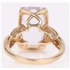 Image 3 : 14K YELLOW GOLD ROSE QUARTZ PINK TOURMALINE RING