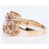 Image 2 : 14K GOLD DIAMOND RUBY  BICOLOR AMETRINE RING