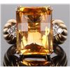 Image 1 : 5.0 CT CITRINE & DIAMOND 14K GOLD LADIES RING
