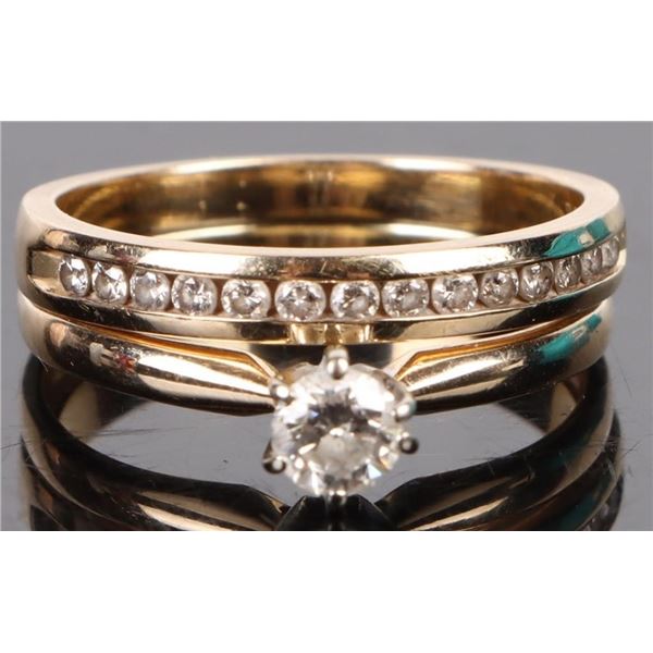 14K YELLOW GOLD DIMAOND LADIES BRIDAL SET