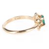 Image 3 : 0.50CT EMERALD 14K YELLOW GOLD FLORAL LADIES RING