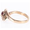 Image 2 : 14K YELLOW GOLD 0.25CT OVAL RUBY LADIES RING