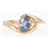 ~0.40CT BLUE TOPAZ 14K YELLOW GOLD LADIES RING