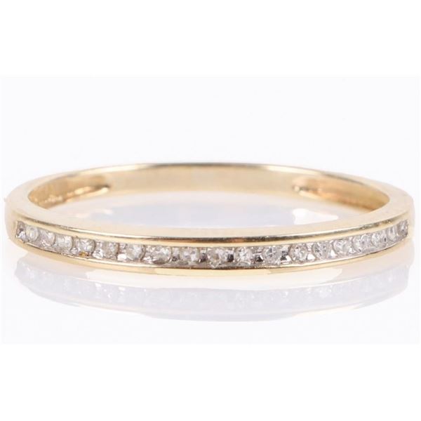 10K YELLOW GOLD DIAMOND INSET LADIES RING