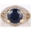Image 1 : 4.0 CT SAPPHIRE & DIAMOND 14K GOLD RING