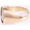 Image 3 : 14K YELLOW GOLD FREE MASON EMBLEM MEN'S RING