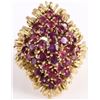 Image 3 : ~8.4CTW RUBY 18K YELLOW GOLD ORNATE RING 22 GRAMS