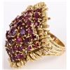 Image 4 : ~8.4CTW RUBY 18K YELLOW GOLD ORNATE RING 22 GRAMS