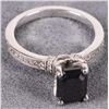 Image 3 : PLATINUM ~1.50CT BLACK DIAMOND LADIES RING
