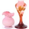Image 1 : AFTER GALLE CAMEO GLASS VASE & PEACHBLOW VASE
