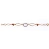 Image 1 : 14K TRI-GOLD HEART LADIES BRACELET
