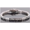 Image 1 : STERLING SILVER CUBIC ZIRCONIUM TENNIS BRACELET