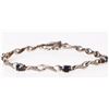 Image 1 : BLUE SAPPHIRE STERLING SILVER LADIES BRACELET