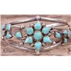 Image 1 : VINTAGE STERLING SILVER TURQUOISE CUFF BRACELET