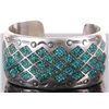 Image 1 : AJ SIGNED STERLING SILVER TURQUOISE CUFF BRACELET
