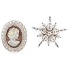 Image 1 : VINTAGE STERLING SILVER ELEGANT LADIES BROOCHES