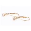 Image 2 : 14K YELLOW GOLD DIAMOND LADIES EARRINGS
