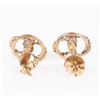Image 3 : 14K YELLOW GOLD RUBY LADIES STUD EARRINGS
