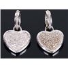 Image 1 : 18K WHITE GOLD DIAMOND LADIES EARRINGS
