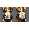Image 1 : 0.30CT ROUND DIAMOND 18K YELLOW GOLD STUD EARRINGS