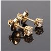 Image 3 : 0.30CT ROUND DIAMOND 18K YELLOW GOLD STUD EARRINGS