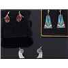 Image 1 : STERLING SILVER GEMSTONE LADIES EARRINGS - (3)
