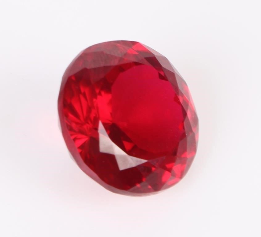 25.00CT LARGE ROUND RED RUBY W/ EGL CERT