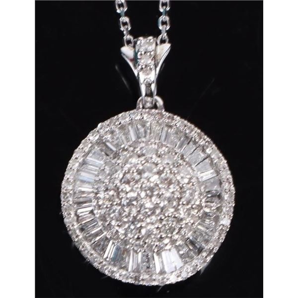 2.50CTW DIAMOND 10K WHITE GOLD LADIES NECKLACE