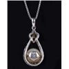 Image 2 : 14K GOLD & 0.925 SILVER PEARL DIAMOND NECKLACE