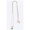 Image 3 : 0.50CT EMERALD 14K YELLOW GOLD LADIES NECKLACE