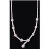 Image 1 : ~7.50 CTW DIAMOND 18K WHITE GOLD FLORAL NECKLACE