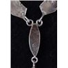 Image 2 : STERLING SILVER CABOCHON OPAL FEATHER NECKLACE