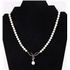 Image 2 : WHITE PEARL STERLING SILVER LADIES NECKLACE