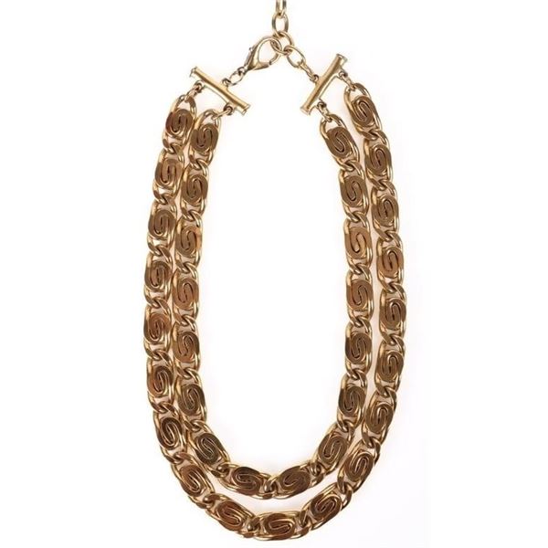 GIVENCHY GOLD-TONED "S" CHAIN NECKLACE